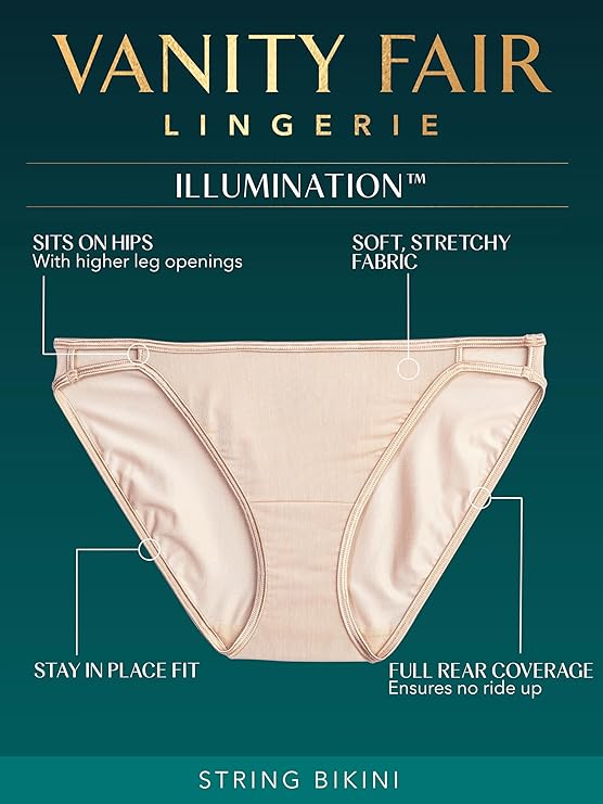 Vanity Fair Illumination String Bikini Panties  Malibu Print Size 5