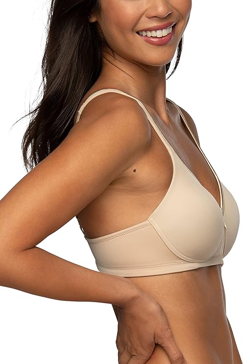 Vanity Fair Body Caress Full Coverage Wirefree Convertible Bra  Neutral Nude Size 34C