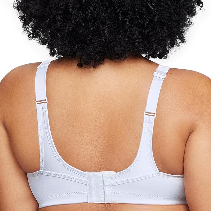 Glamorise No-bounce Camisole Sports Wirefree Bra  White Size 46DD