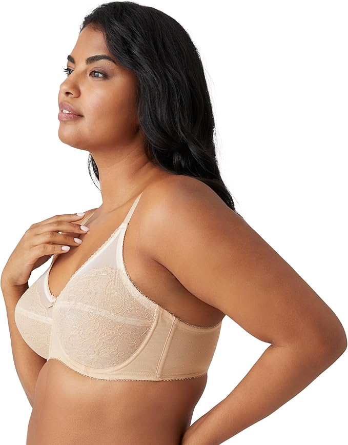 Wacoal Retro Chic Full-Figure Underwire Bra  Toast Nude Size 34C