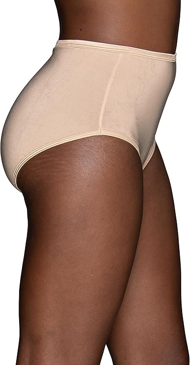 Vanity Fair Illumination Brief Silky Stretch Satin Trim Panties  Rose Beige Size 8