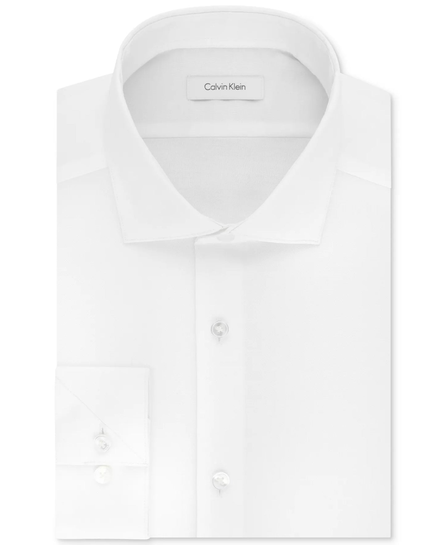 Calvin Klein STEEL+ Men's Slim-Fit Stretch Performance Dress Shirt  White 15.5 32/33