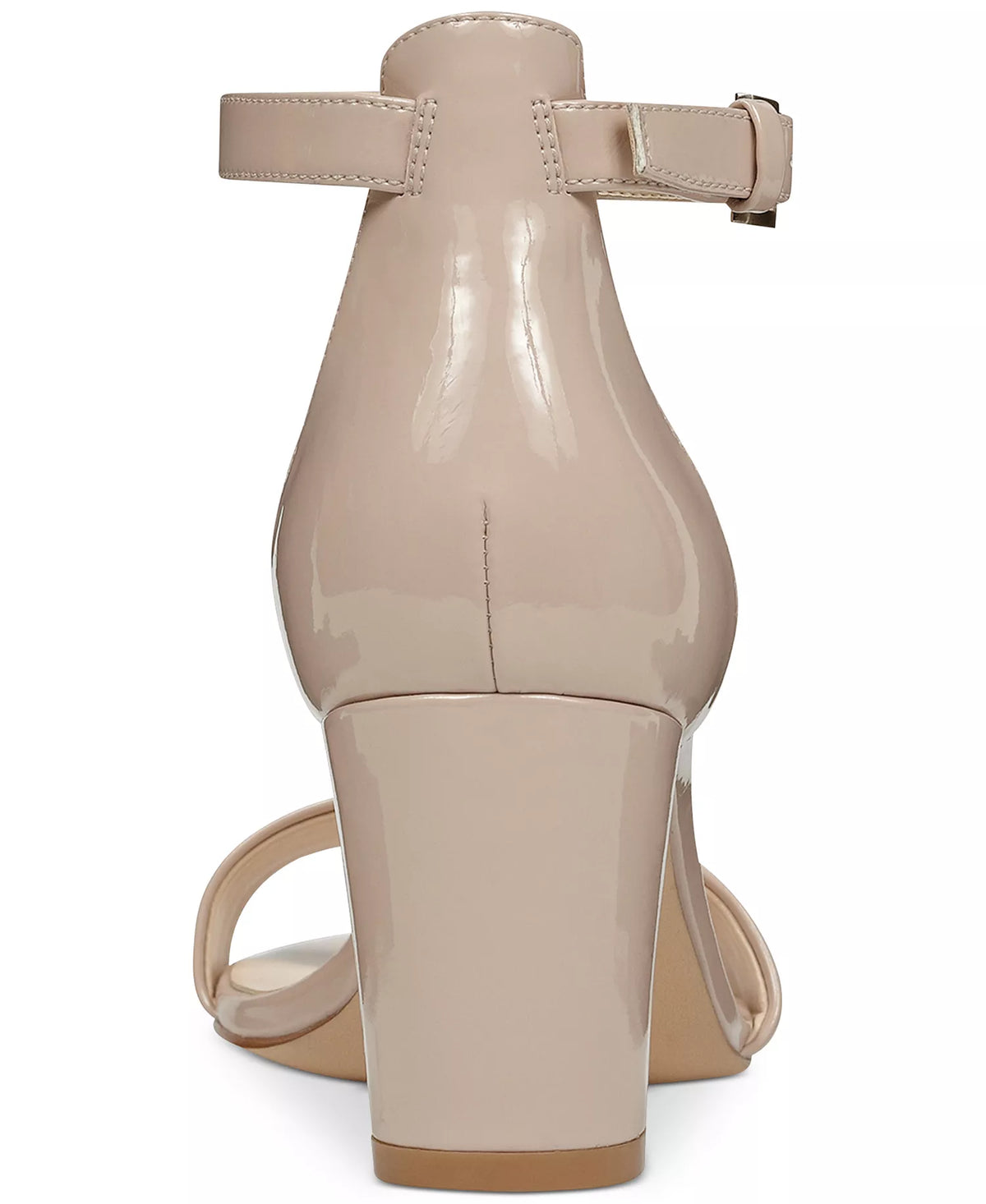 Nine West Women's Pruce High Block Heel Dress Sandals  Natural Leather Size 7