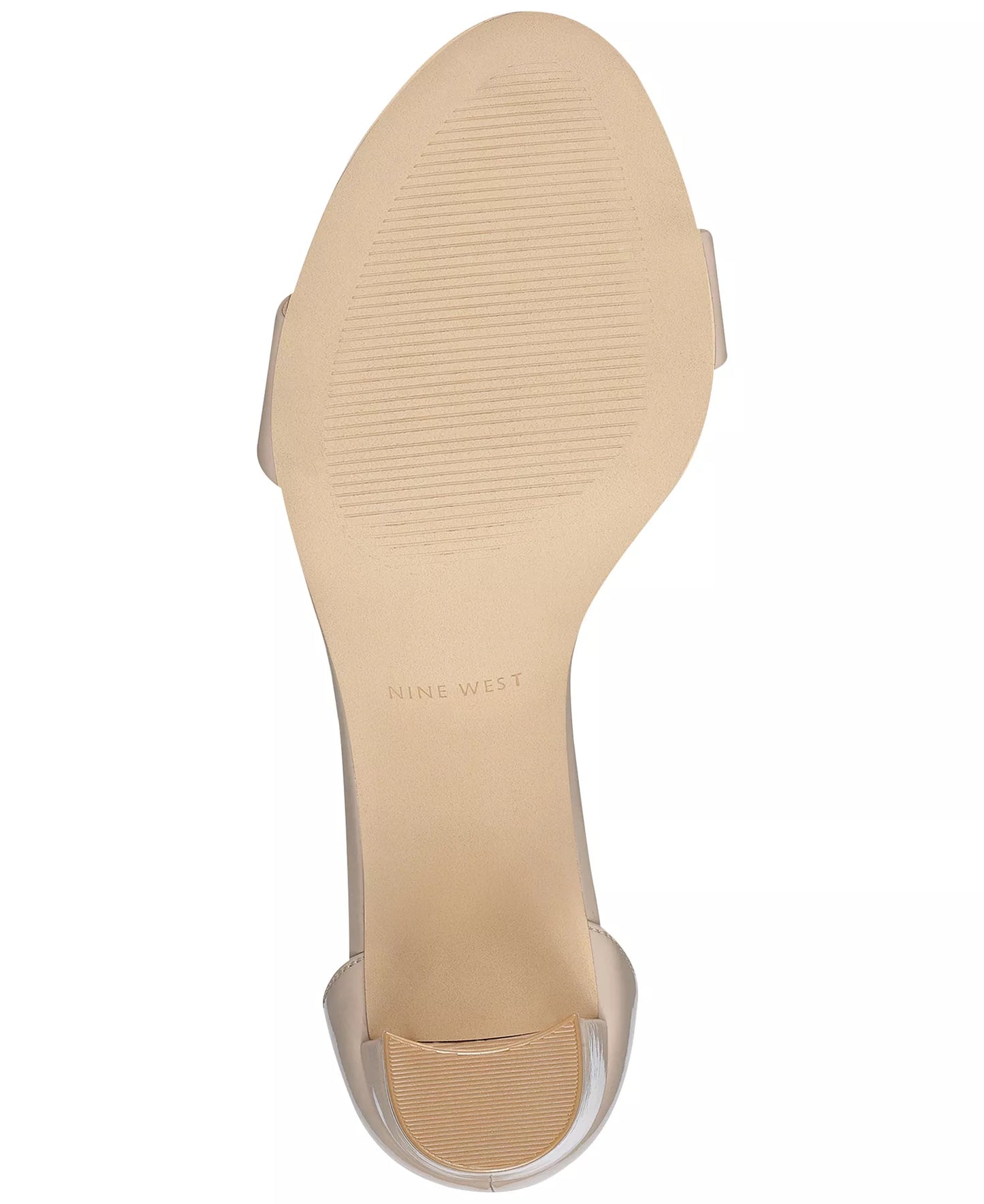 Nine West Women's Pruce High Block Heel Dress Sandals  Natural Leather Size 7
