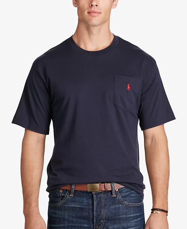 Polo Ralph Lauren Men's Big & Tall Crew-Neck Pocket T-Shirt  Ink Size XLT
