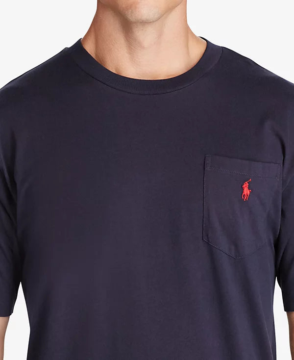 Polo Ralph Lauren Men's Big & Tall Crew-Neck Pocket T-Shirt  Ink Size XLT
