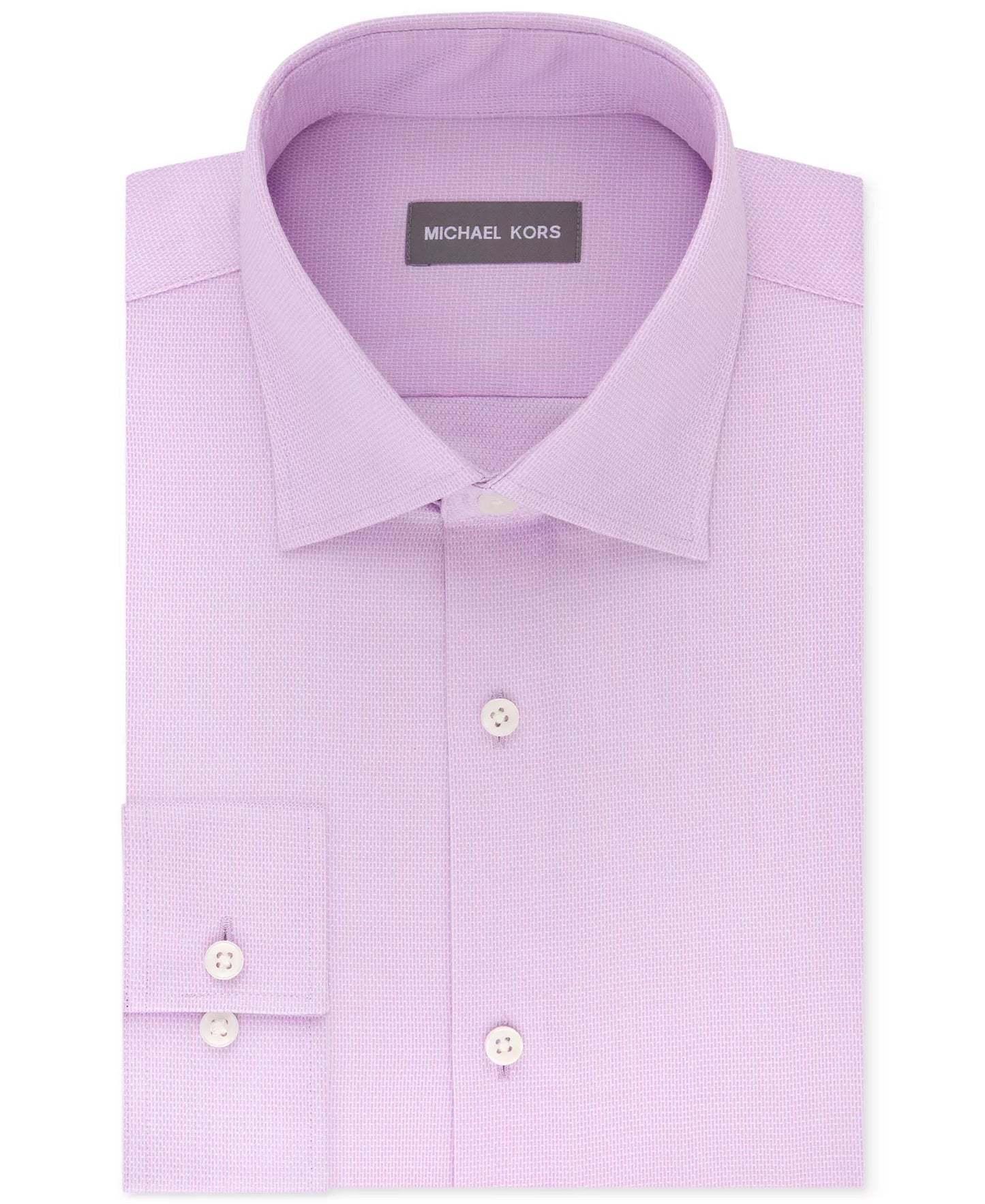 MICHAEL KORS Men's Regular Fit Comfort Stretch Dress Shirt  Pink 18.5 36/37