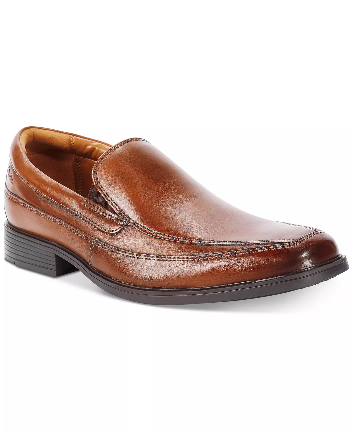 Clarks Men's Tilden Free Loafers  Dark Tan Leather Size 12W