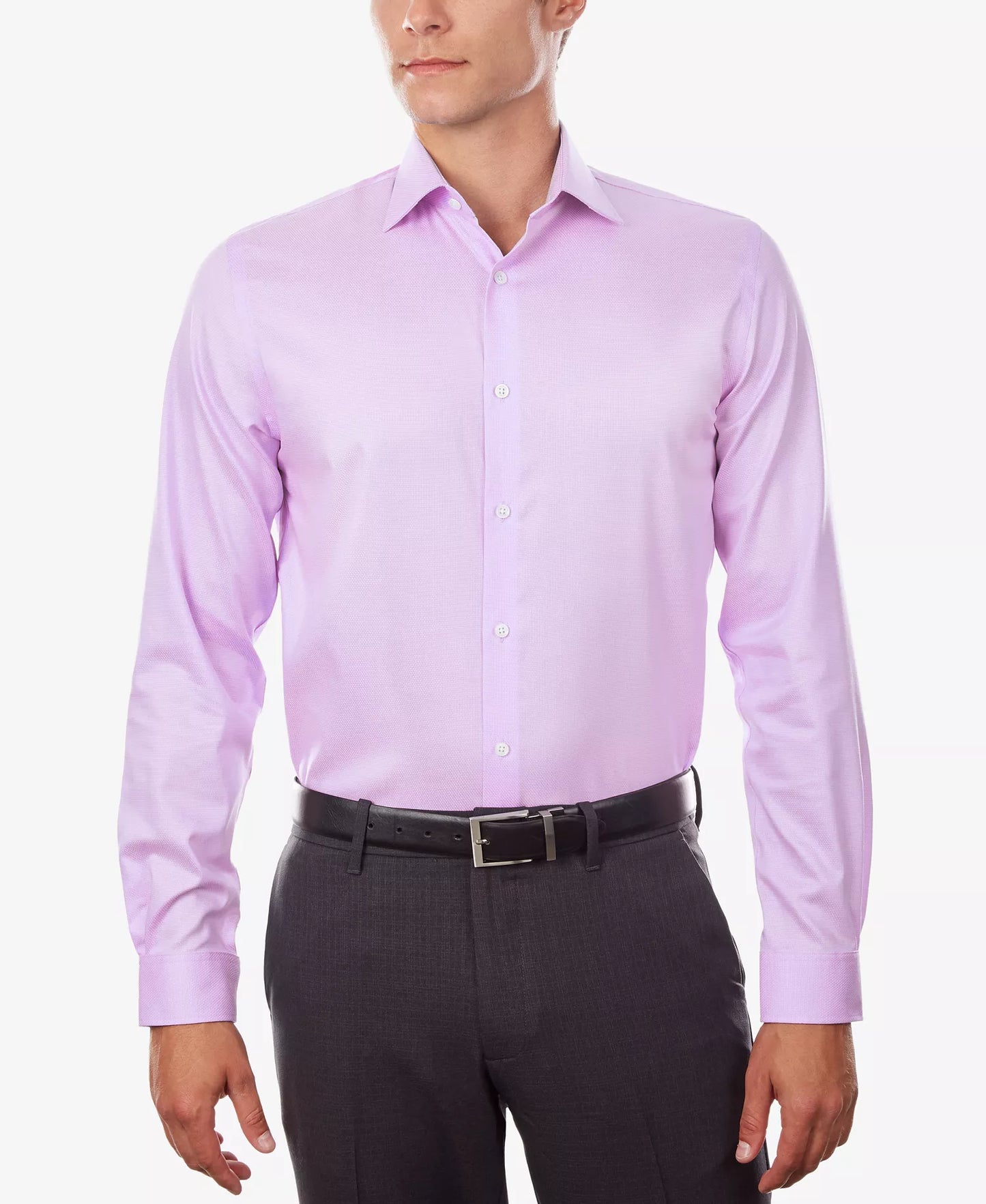 MICHAEL KORS Men's Regular Fit Comfort Stretch Dress Shirt  Pink 18.5 36/37