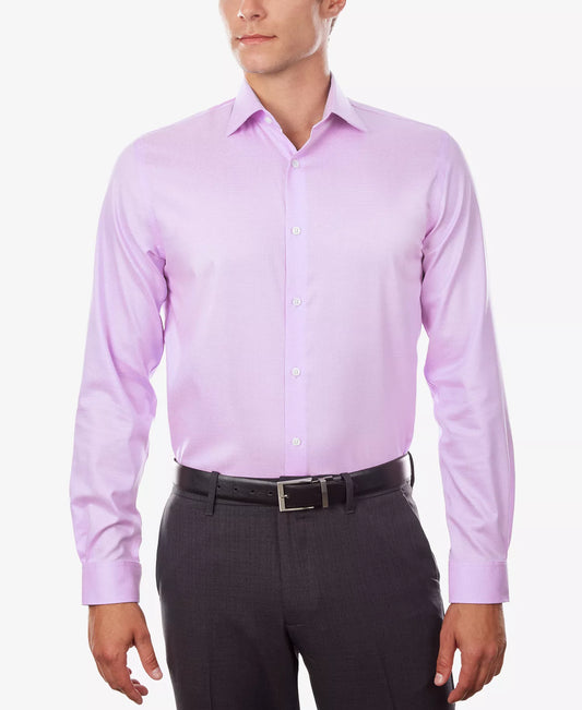 MICHAEL KORS Men's Regular Fit Comfort Stretch Dress Shirt  Pink 18.5 36/37