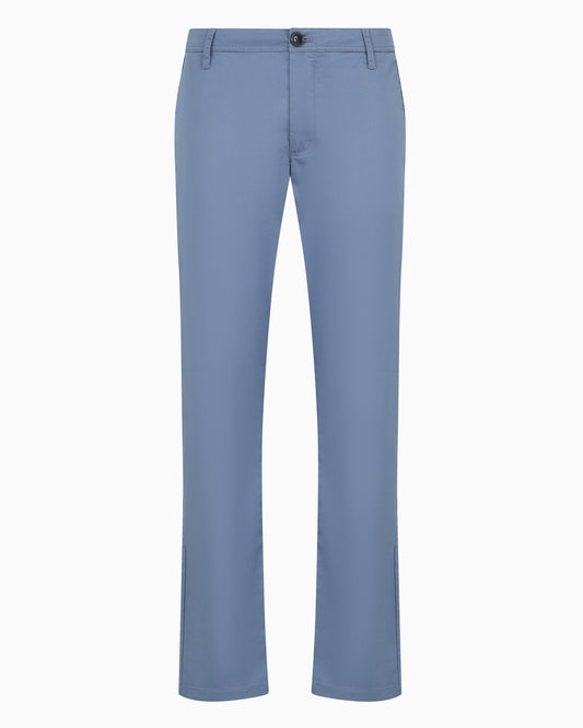Armani Exchange Men's Slim-Fit Gabardine Trousers  Light Blue Size 34S