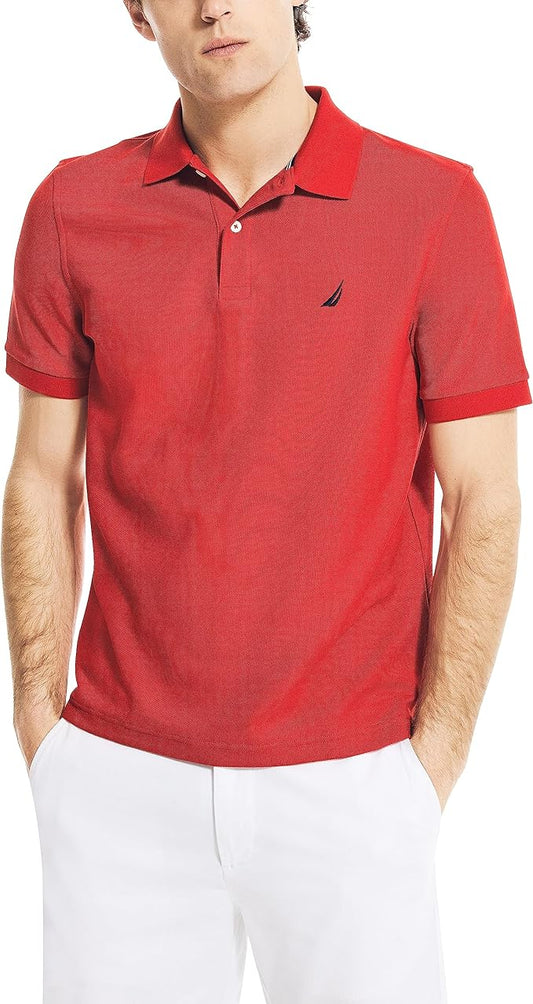 Nautica Men's Classic Performance Deck Polo Shirt  Color Nautica Red Size XL