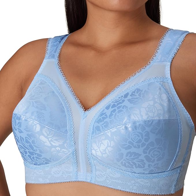 Playtex 18 Hour Original Comfort Strap Wireless Bra  Zen Blue Size 42DD