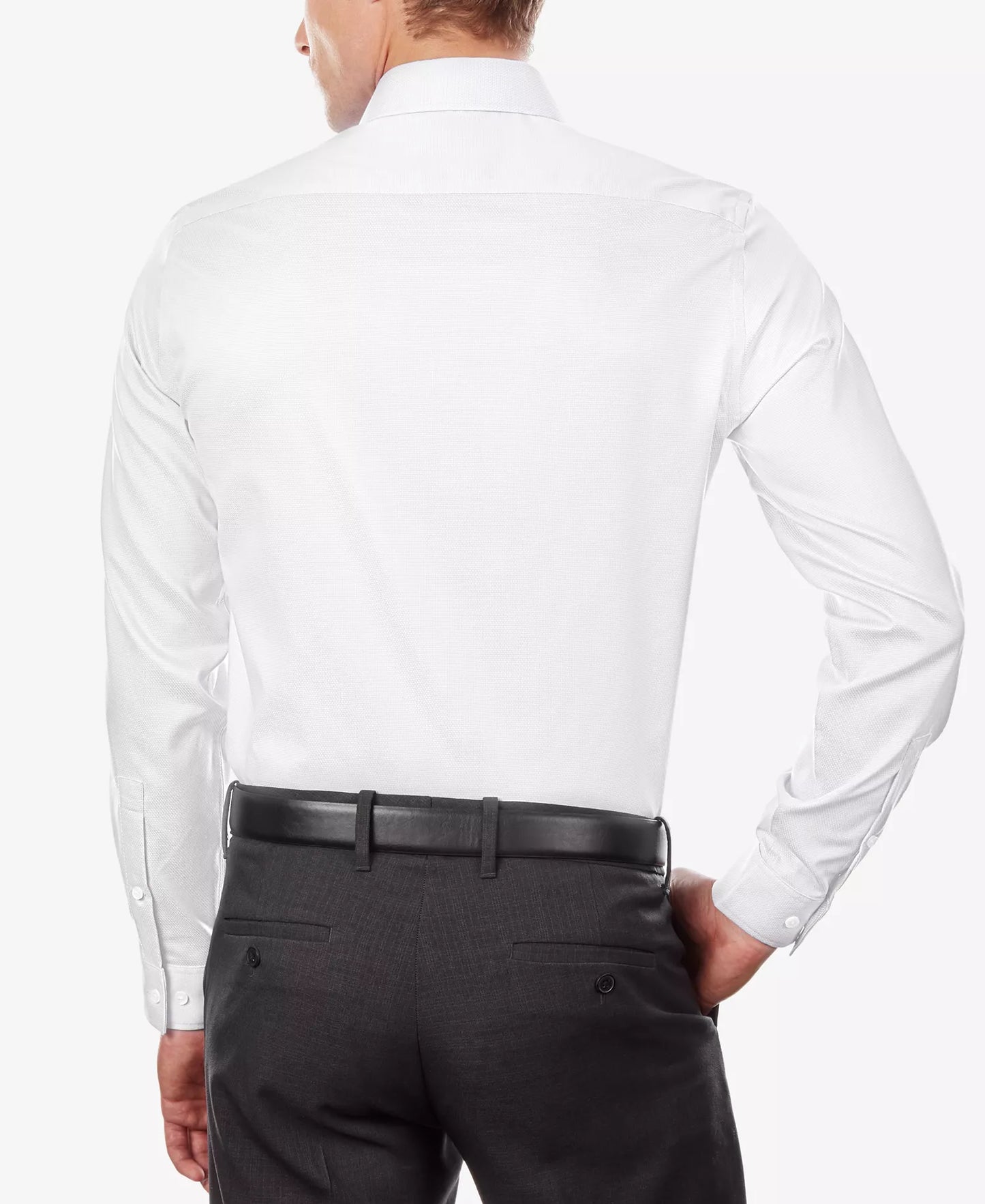 Michael Kors Men's Regular-Fit Comfort Stretch Dress Shirt  White 15.5 32/33