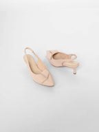 ALL BLACK Women's Flatbow Kitten Slingback Heels  Pink Size 10