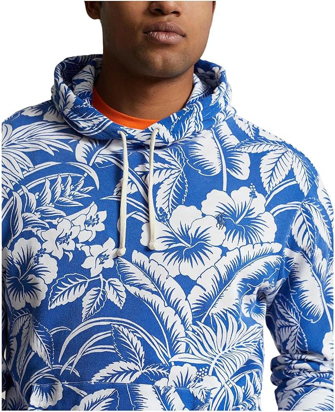 Polo Ralph Lauren Men's Tropical Floral Spa Terry Hoodie  Monotone Tropical Size L