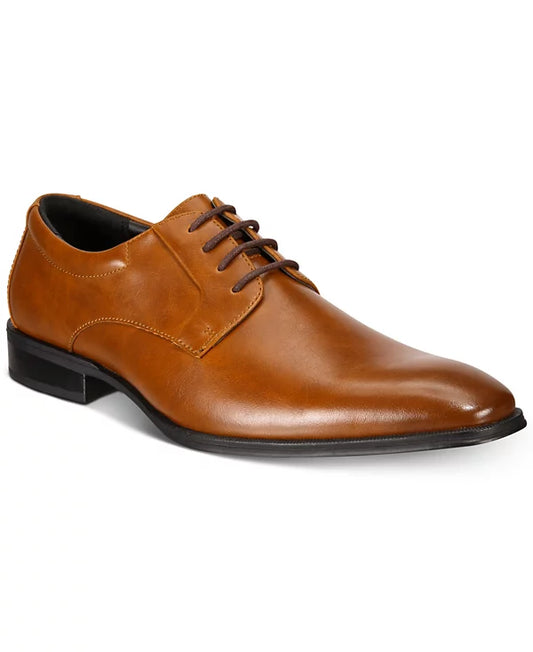 Alfani Men's Andrew Plain Toe Derbys  Dark Tan Size 12
