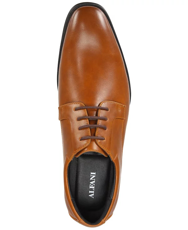 Alfani Men's Andrew Plain Toe Derbys  Dark Tan Size 12
