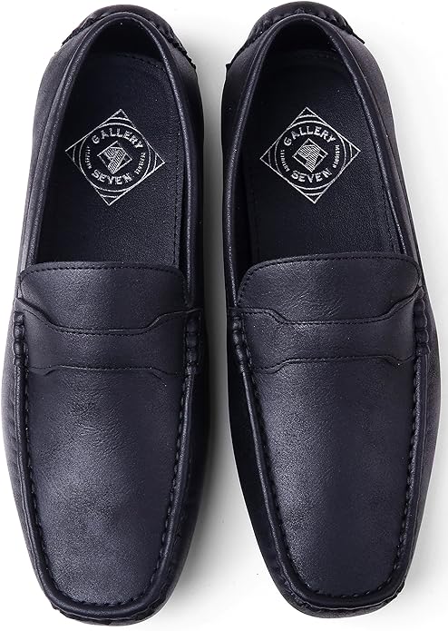 Gallery Seven Men’s Shaded Smart Penny Loafer  Color Black Size 9.5