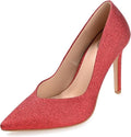 Journee Collection Women's Ninna High Stiletto Pointed Toe Pumps   Red Size 9.5