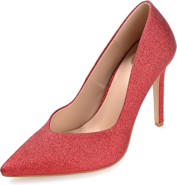 Journee Collection Women's Ninna High Stiletto Pointed Toe Pumps   Red Size 9.5