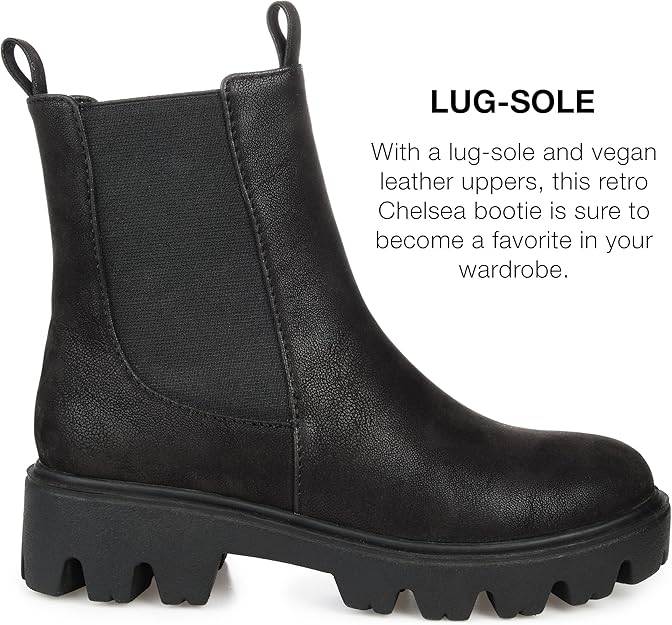 Journee Collection Women's Ivette Comfort Foam Chelsea Booties  Black Size 7