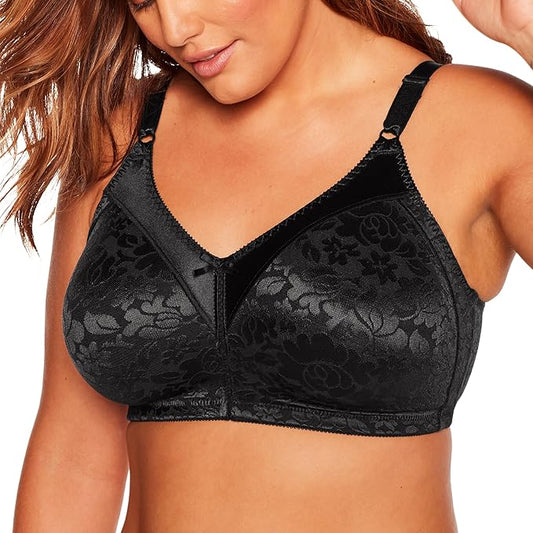 Bali Double Support Spa Closure Wirefree Bra  Black Size 36DD