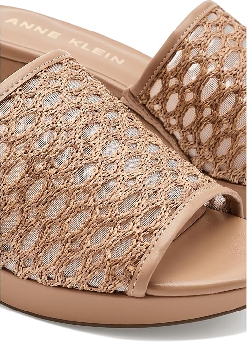 Anne Klein Women's Paros Platform Block Heel Dress Sandals  Nude Size 7