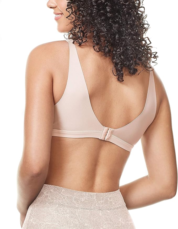 Warner's Women's No Side Effects Wireless T-Shirt Bra  Rosewater Size XL