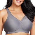 Glamorise Plus Size MagicLift Seamless Sports Wirefree Bra Charcoal Gray Size 36DD (No Tag)