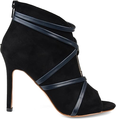 Journee Collection Women's Center Cutout Booties Black Size 10