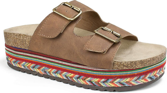 Seven Dials Women's Beverlyn Slide Sandals  Brown Nubuck Size 10