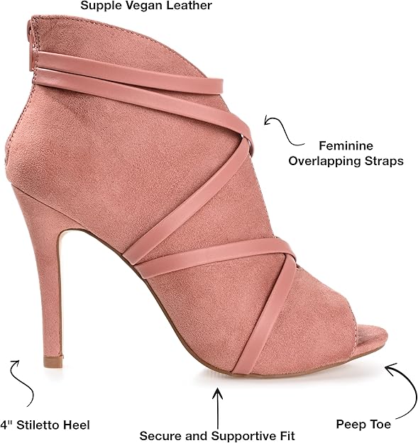 Journee Collection Women's Samara Booties  Blush Size 6
