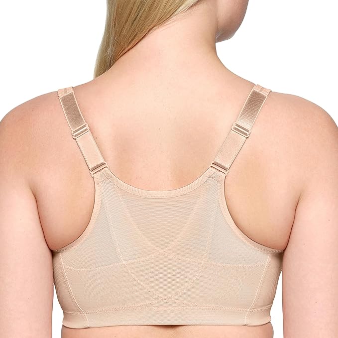 Glamorise Full Figure MagicLift Front-Closure Wirefree Bra   Cafe Size 48B