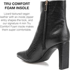 Journee Collection Women's Sarla Inside Zip Block Heel Booties  Color Black Size 7.5M