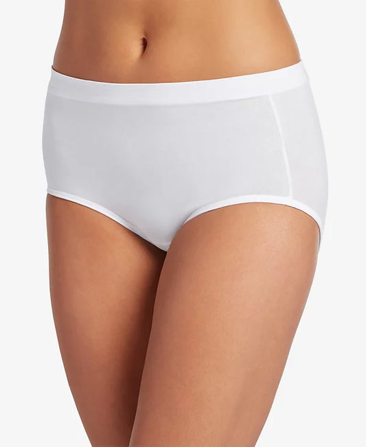 Jockey Cotton Stretch High-Rise Brief  White Size 6
