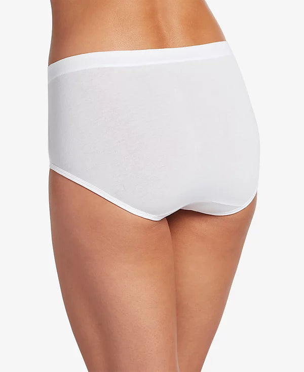 Jockey Cotton Stretch High-Rise Brief  White Size 6
