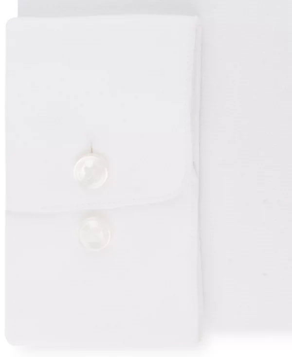 Calvin Klein STEEL+ Men's Regular Non-Iron Stretch Performance Dress Shirt  White 17.5 34/35