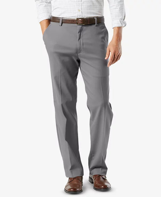 Dockers Men's Easy Classic Fit Khaki Stretch Pants  Burma Grey W40xL32