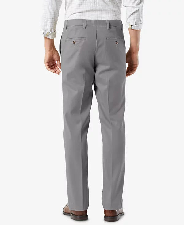 Dockers Men's Easy Classic Fit Khaki Stretch Pants  Burma Grey W40xL32