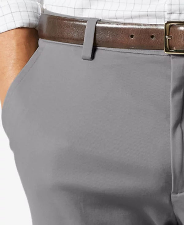 Dockers Men's Easy Classic Fit Khaki Stretch Pants  Burma Grey W40xL32