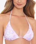 Salt Cove Juniors Electric Snake Triangle Bikini Top  Color Mauve Size L