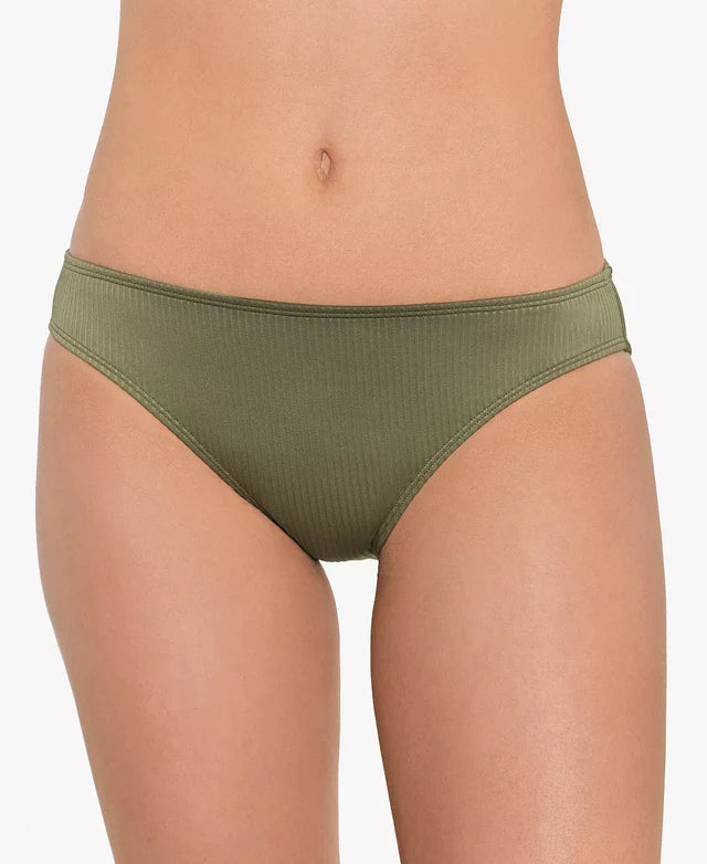 Salt + Cove Juniors Ribbed Hipster Bikini Bottoms  Color Olive Green Size XS