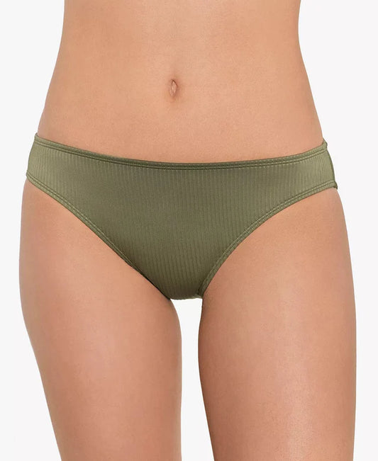 Salt + Cove Juniors Ribbed Hipster Bikini Bottoms  Color Olive Green Size XS