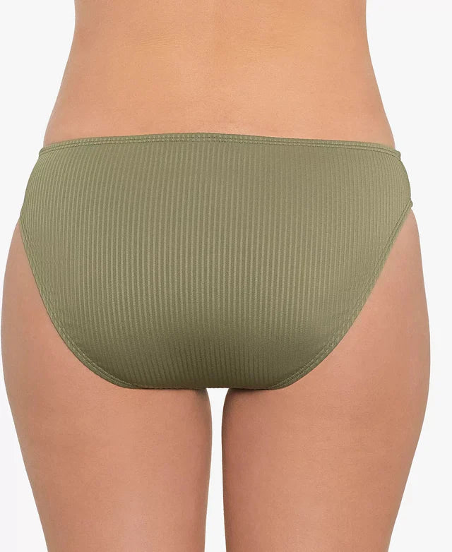 Salt + Cove Juniors Ribbed Hipster Bikini Bottoms  Color Olive Green Size XS