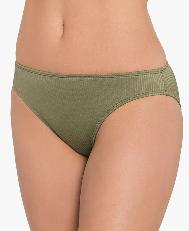 Salt + Cove Juniors Ribbed Hipster Bikini Bottoms  Color Olive Green Size XS