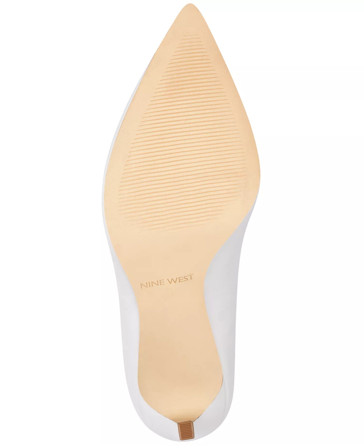 Nine West Women's Tatiana Pointed Toe High Stiletto Pumps  White Leather Size 7