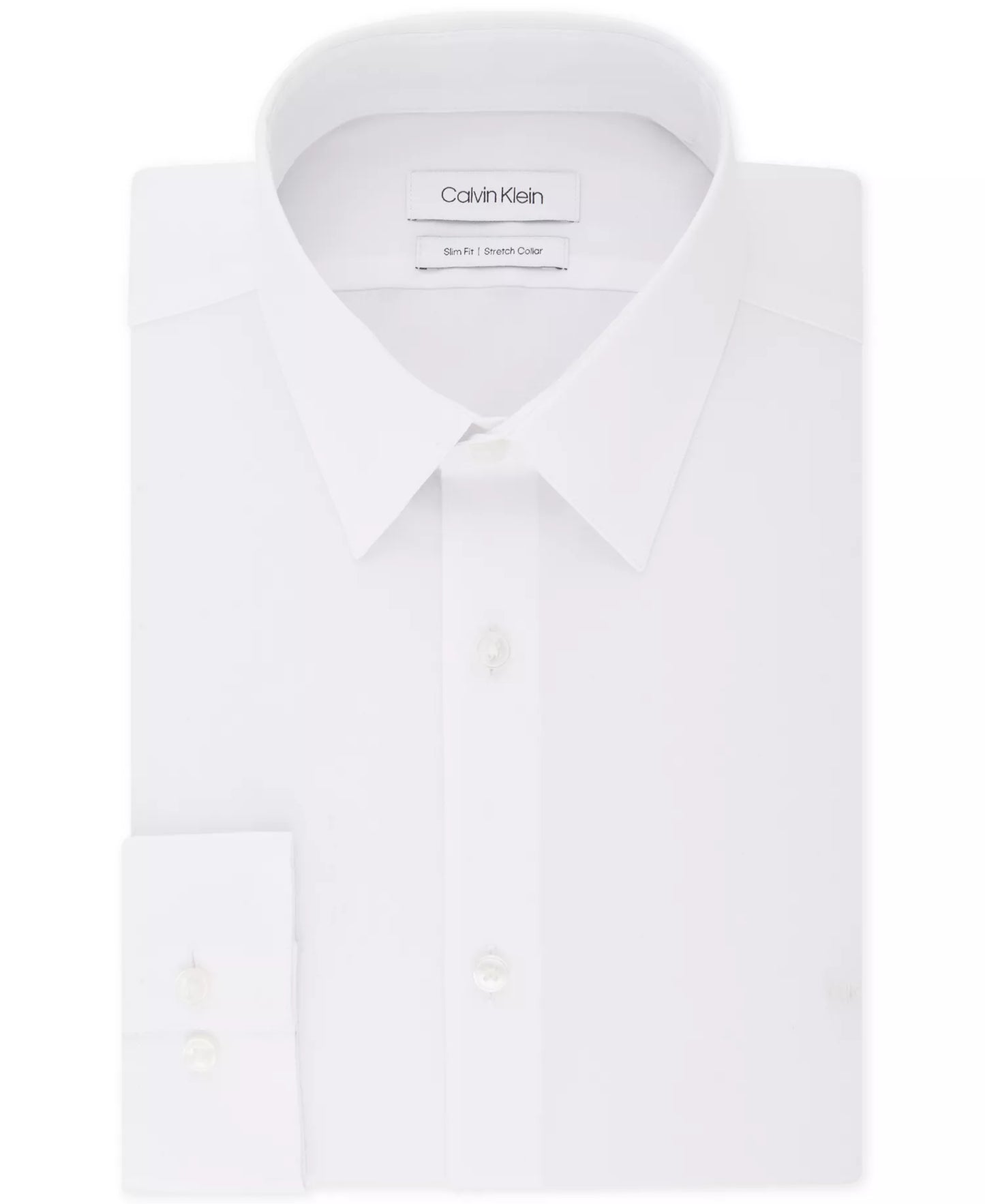 Calvin Klein Men's Slim-Fit Stretch Dress Shirt  White 15.5 32/33