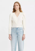 Levi’s Women's Teegan Mutton Sleeve Blouse  Color White  Size M