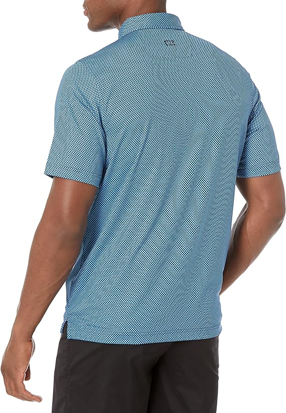 Cutter & Buck Men's Big Tall Drytec  Print Polo Shirt  Color Liberty Navy Size 1XB